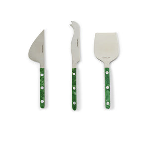 Cheese Knives Set of 3 - Emerald
