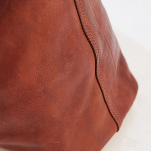 Unlined Slouchy Bag - Cognac