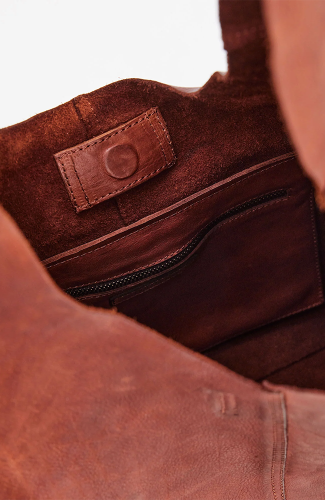 Unlined Slouchy Bag - Cognac