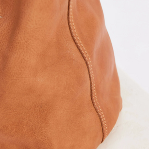 Unlined Slouchy Bag - Tan