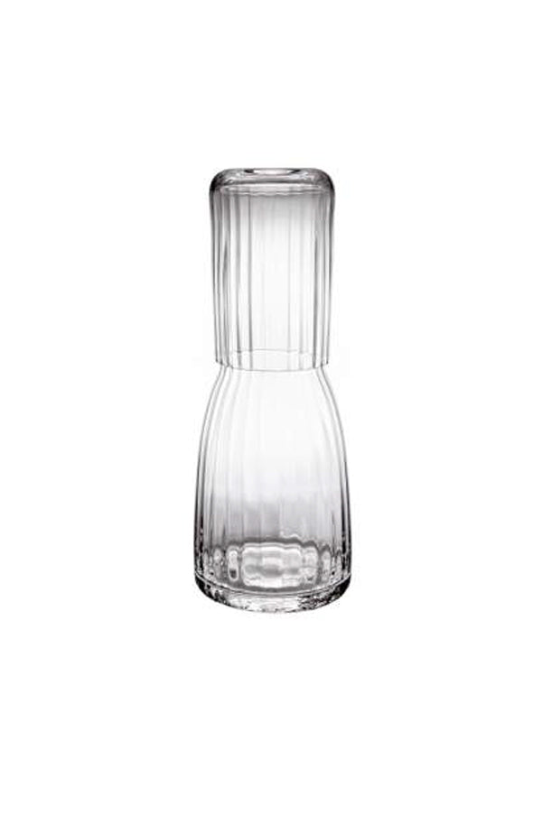 Spade Ribbed Carafe with Glass
