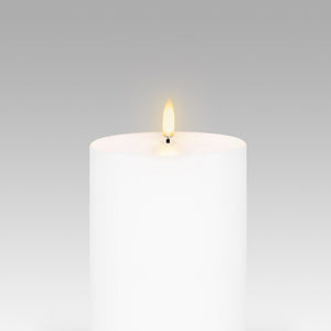 Wax Pillar Candle - Nordic White - 10.1 x 10.1cm
