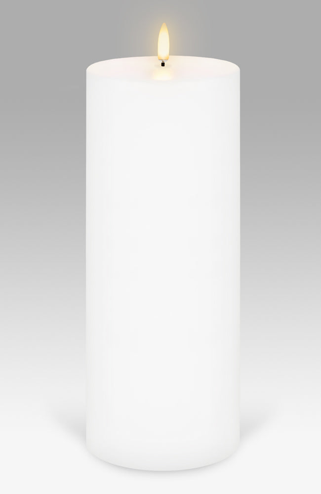 Wax Pillar Candle - Nordic White - 10.1 x 25.4cm