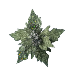 Poinsettia Emerald Green Clip