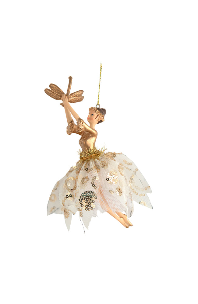 Hanging Fabric Fairy with Gold Butterfly