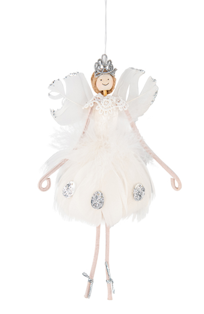 Fabric White Dot Angel