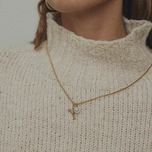 Pearl Letter Y Necklace