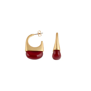 Poppy Earrings Red