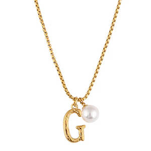 Pearl Letter G Necklace