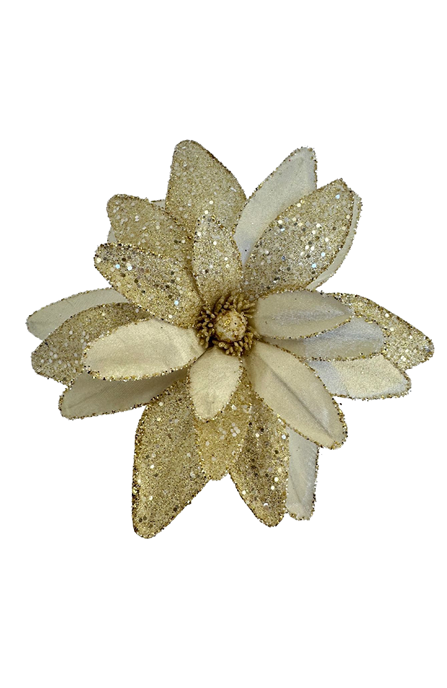 Ivory Glitter Poinsettia
