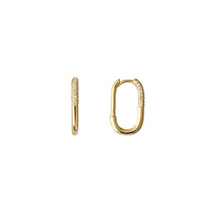 Sparkle Oblong Earring - Gold