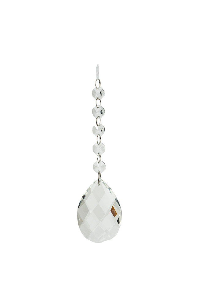 Clear Pearl Crystal Drop 18.5cm