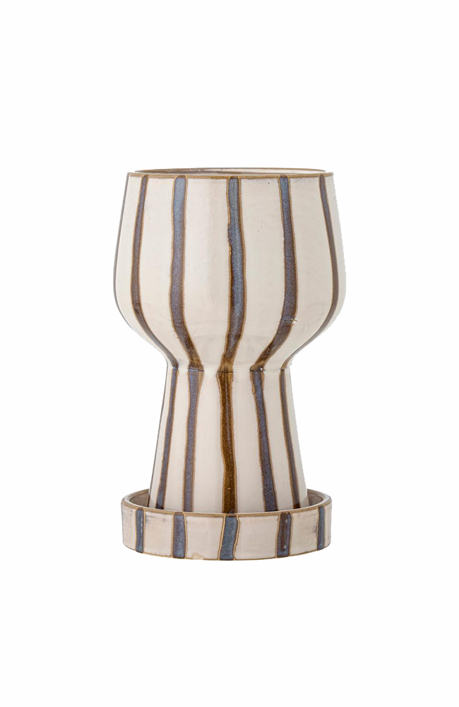 Agna Flowerpot - Brown, Stoneware