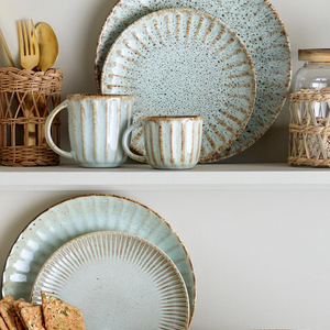 Fleur Pasta Plate - Nature, Stoneware