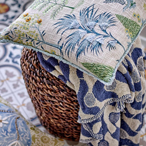 Santena Throw - Blue, Recycled Cotton