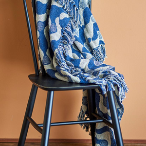 Santena Throw - Blue, Recycled Cotton
