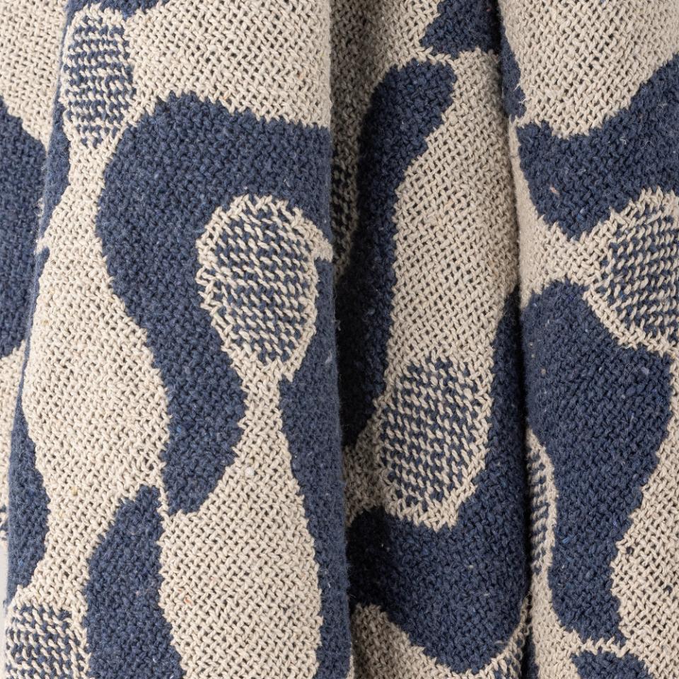 Santena Throw - Blue, Recycled Cotton