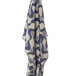 Santena Throw - Blue, Recycled Cotton