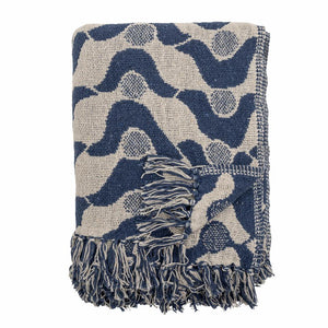 Santena Throw - Blue, Recycled Cotton