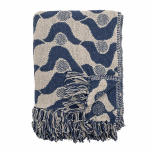 Santena Throw - Blue, Recycled Cotton