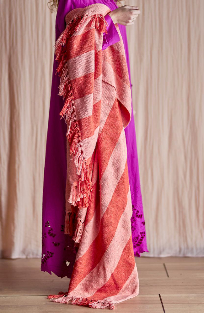 Frello Throw - Orange, Recycled Cotton