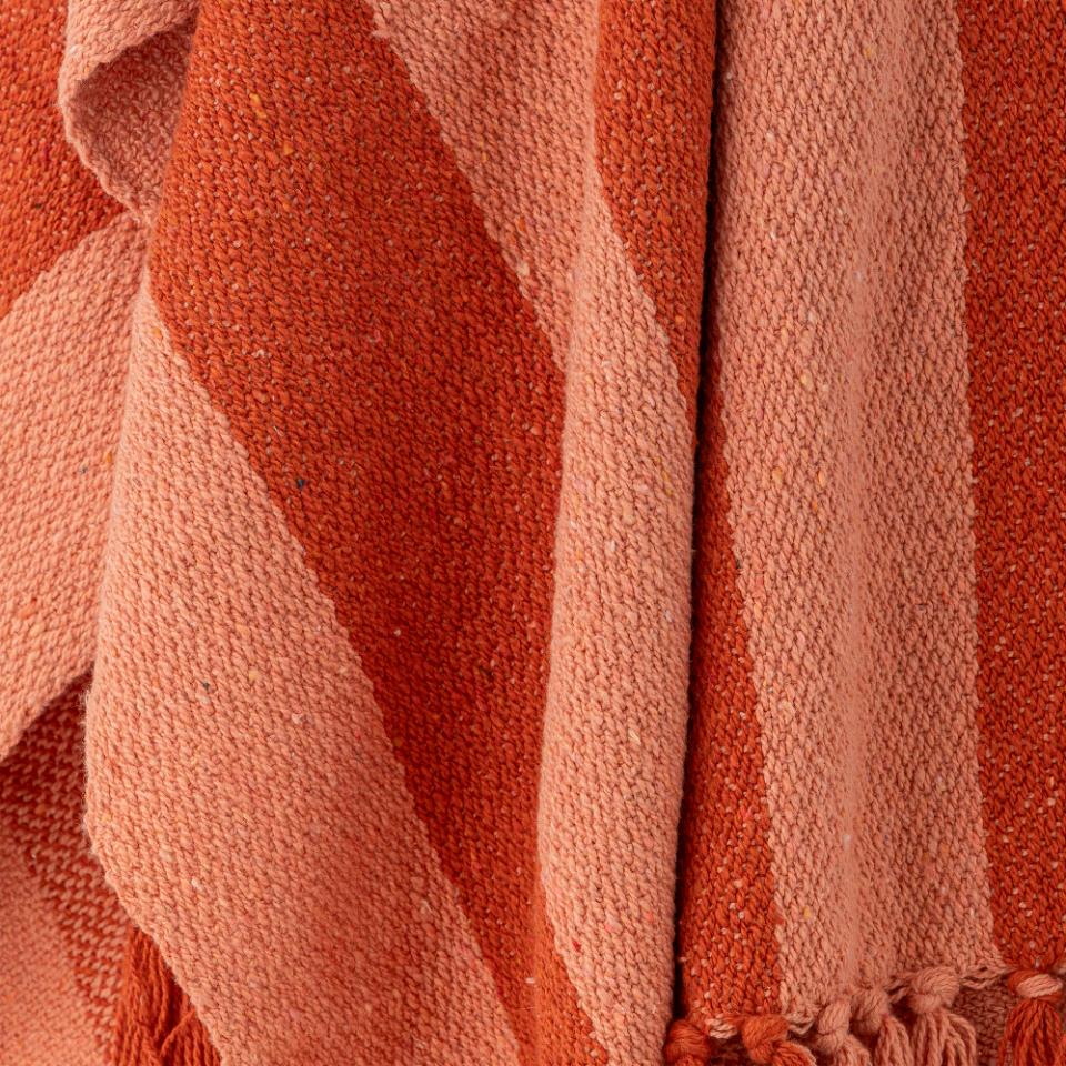 Frello Throw - Orange, Recycled Cotton