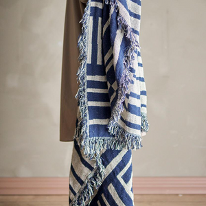 Frankie Throw - Blue, Recycled Cotton