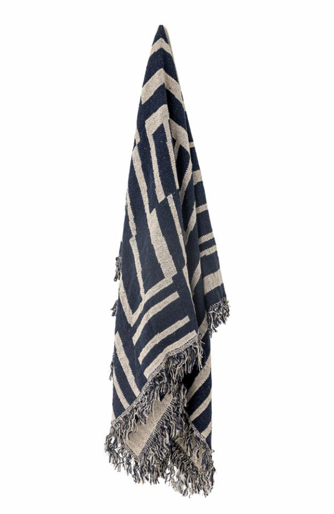 Frankie Throw - Blue, Recycled Cotton
