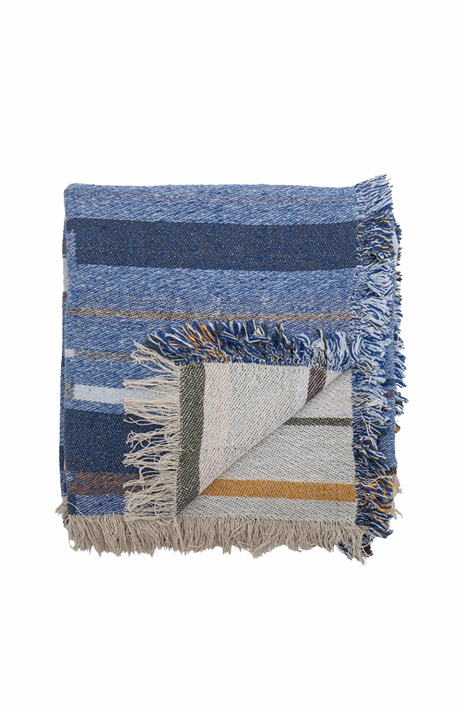Toscana Throw - Blue, Recycled Cotton