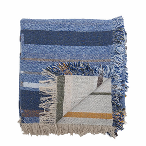Toscana Throw - Blue, Recycled Cotton