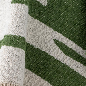 Haxby Throw - Green, Recycled Cotton