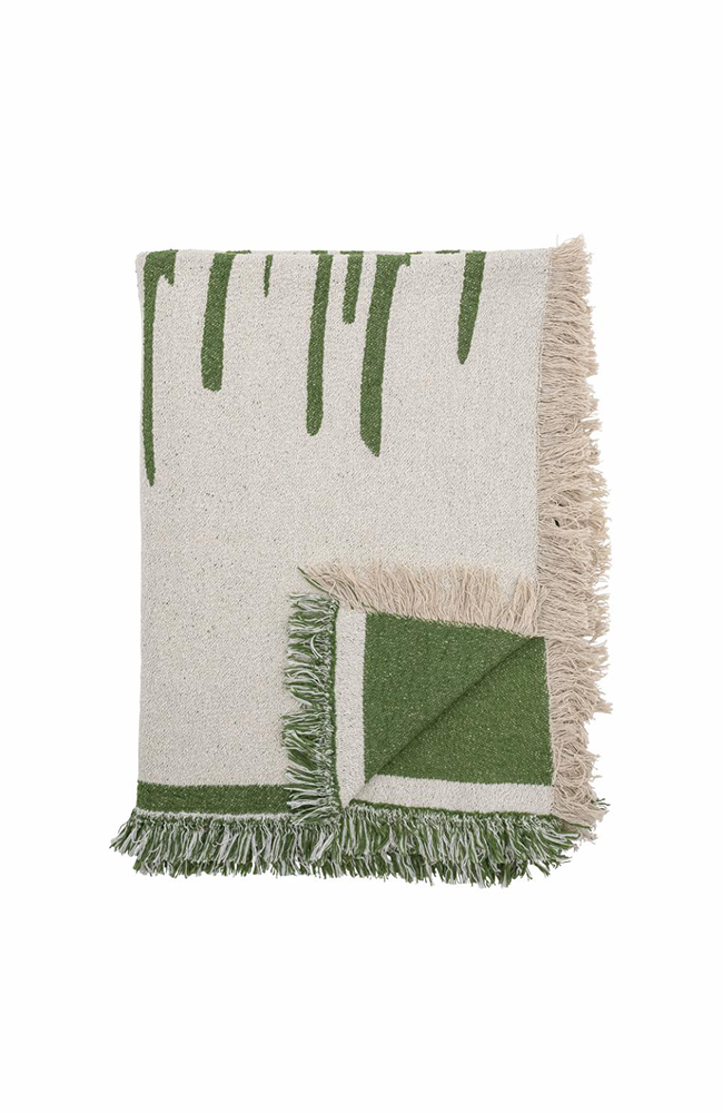 Haxby Throw - Green, Recycled Cotton