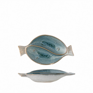 Mei Serving Plate - Blue, Stoneware