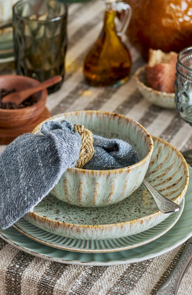 Fleur Pasta Plate - Nature, Stoneware