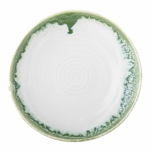 Prim Serving Plate - Green, Stoneware Large