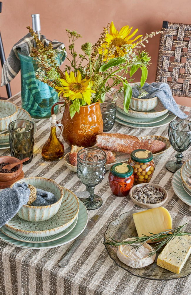 Fleur Pasta Plate - Nature, Stoneware