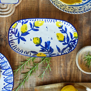 Maxima Serving Plate - Blue, Stoneware