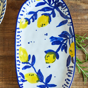 Maxima Serving Plate - Blue, Stoneware