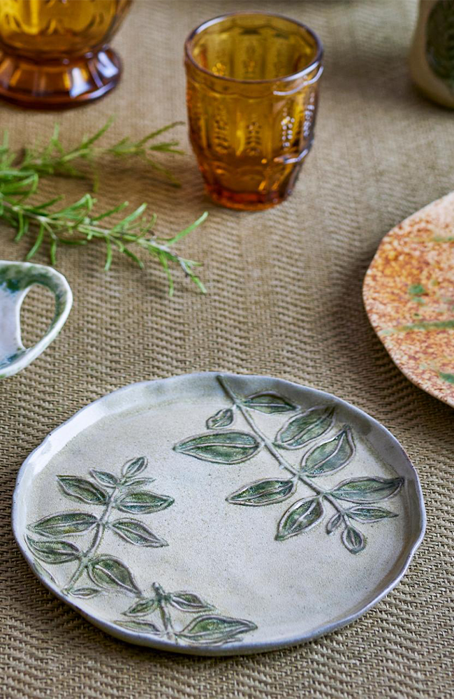 Jasper Plate - Green, Stoneware