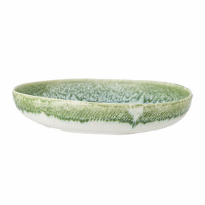 Prim Serving Plate - Green, Stoneware Large