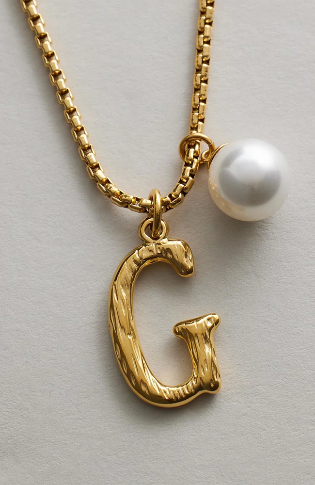 Pearl Letter G Necklace