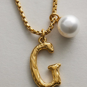 Pearl Letter G Necklace