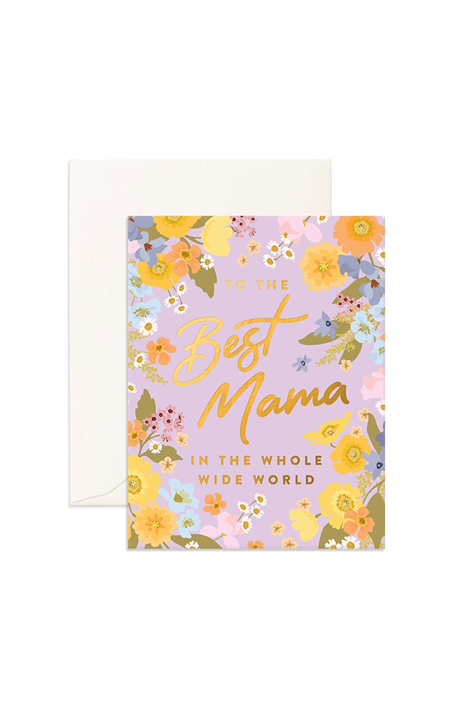 Best Mama World Spring Greeting Card