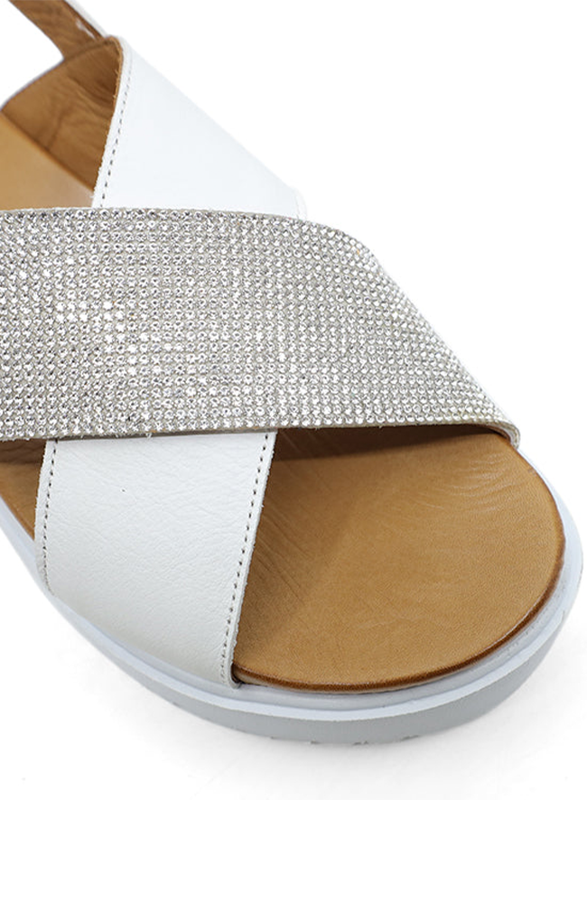 Lindy Sandal White Multi