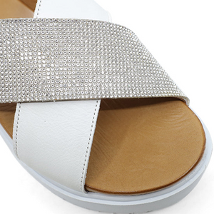 Lindy Sandal White Multi