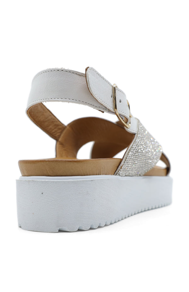 Lindy Sandal White Multi