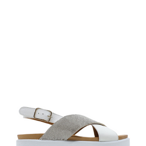 Lindy Sandal White Multi