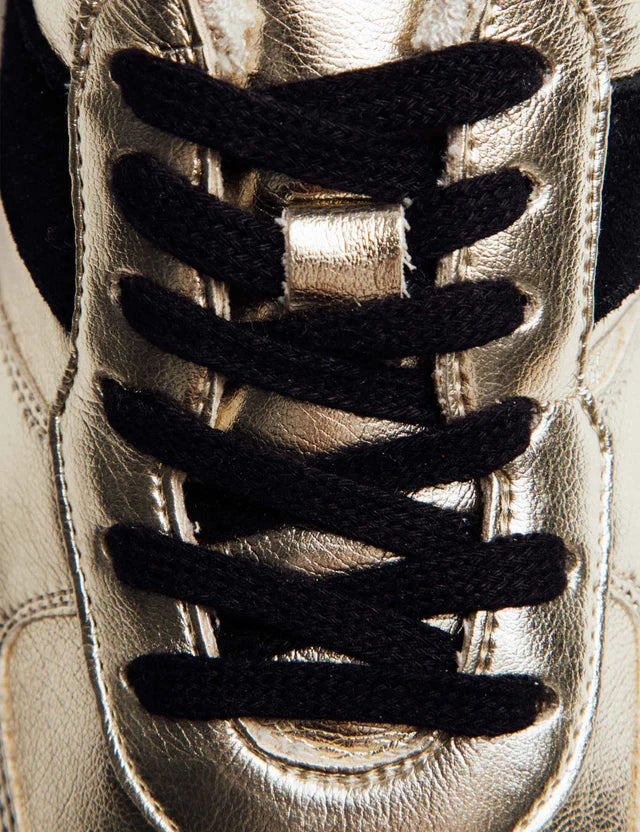Cracking Sneakers - Sora Lame/Serraje Oro/Negro
