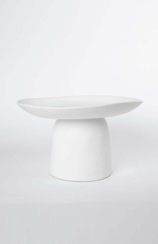 Marlowe Pedestal Platter High White