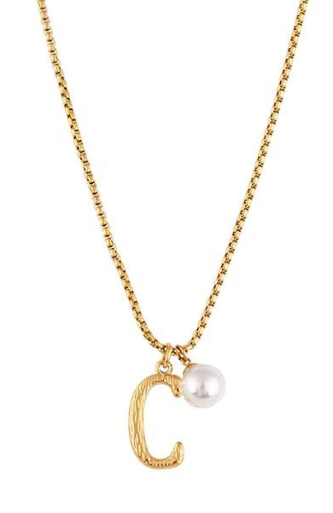 Pearl Letter C Necklace